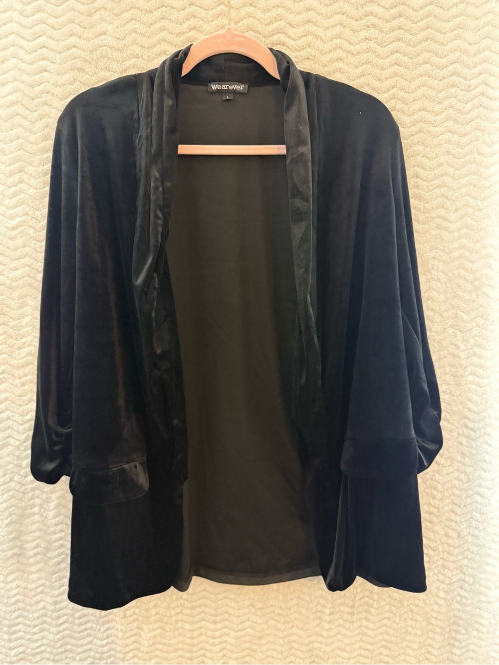 Black Velvet Open-Front Beautiful Jacket 🤩